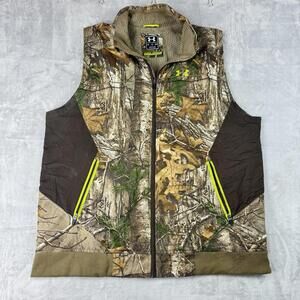 Under Armour Realtree Camouflage Vest Men 2XL Hunting Scent Control Zip Outdoor